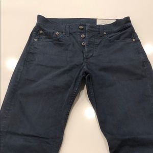 Rag & Bone Standard Issue Fit 2 Slim - Navy